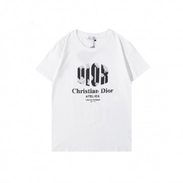 Dior  Mm/Wm Casual Crew-neck Short Sleeved Tshirts White 