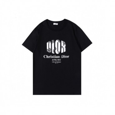 Dior  Mm/Wm Casual Crew-neck Short Sleeved Tshirts Black 
