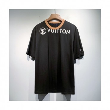 Louis vuitton  Mm/Wm Logo Short Sleeved Tshirts Black - 루이비통 2021 남/녀 로고 반팔티 Lou03444x Size(s 