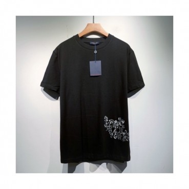Louis vuitton  Mm/Wm Logo Short Sleeved Tshirts Black - 루이비통 2021 남/녀 로고 반팔티 Lou03437x Size(s 
