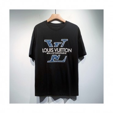 Louis vuitton  Mm/Wm Logo Short Sleeved Tshirts Black - 루이비통 2021 남/녀 로고 반팔티 Lou03433x Size(m 