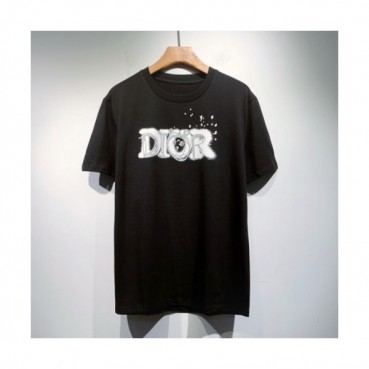Dior  Mm/Wm Casual Crew-neck Short Sleeved Tshirts Black 