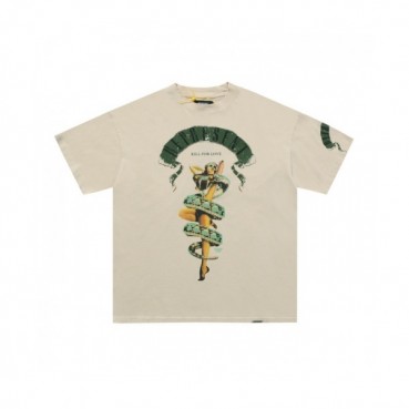 Represent  Mm/Wm Wolf Logo Cotton Short Sleeved Tshirts Ivory - 리프리젠트 2021 남자 울프 로고 코튼 반팔티 Rep0020x Size(s 