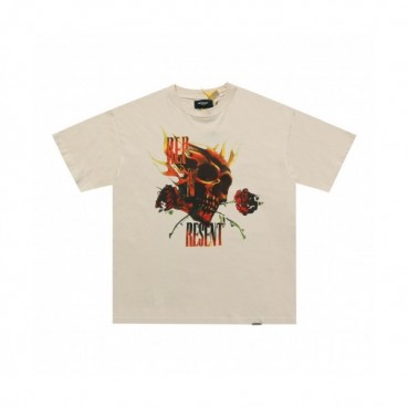 Represent  Mm/Wm Wolf Logo Cotton Short Sleeved Tshirts Ivory - 리프리젠트 2021 남자 울프 로고 코튼 반팔티 Rep0018x Size(s 