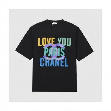 Chanel  Mm/Wm 'CC' Logo Cotton Short Sleeved Tshirts Black - 샤넬 2021 남/녀 'CC'로고 코튼 반팔티 Cnl0727x Size(xs 