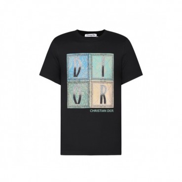 Dior  Mm/Wm Casual Crew-neck Short Sleeved Tshirts Black 