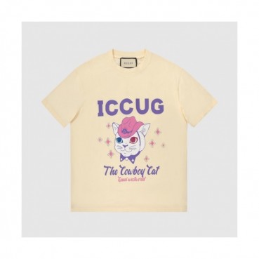 Gucci  Mm/Wm Logo Short Sleeved Tshirts Ivory - 구찌 2021 남/녀 로고 반팔티 Guc03897x Size(s 