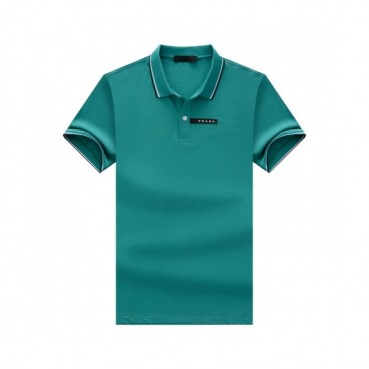 Prada  Mens Basic Logo Cotton Short Sleeved Polo Tshirts Green - 프라다 2021 남성 베이직 로고 코튼 폴로 반팔티 Pra02339x Size(m 
