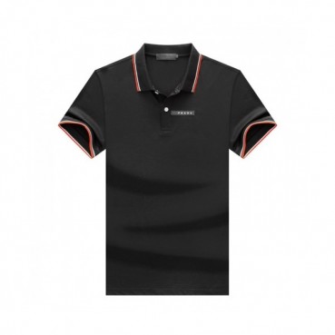 Prada  Mens Basic Logo Short Sleeved Tshirts Black - 프라다 2021 남성 베이직 로고 폴로 반팔티 Pra02336x Size(m 