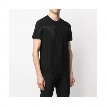 Valentino  Mens Logo Crew-neck Short Sleeved Tshirts Black 
