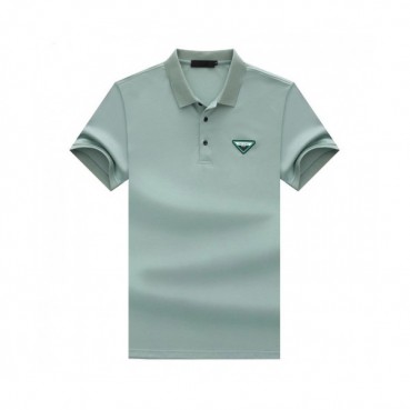 Prada  Mens Basic Logo Short Sleeved Tshirts Mint - 프라다 2021 남성 베이직 로고 폴로 반팔티 Pra02334x Size(m 