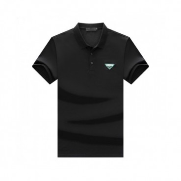 Prada  Mens Basic Logo Short Sleeved Tshirts Black - 프라다 2021 남성 베이직 로고 폴로 반팔티 Pra02333x Size(m 