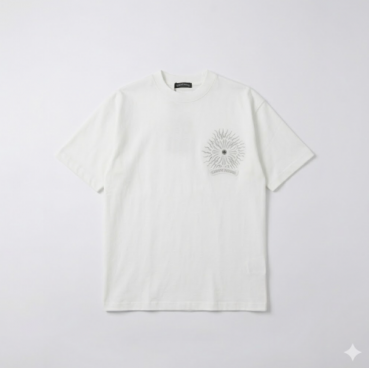 크롬하츠 남성 크루넥 화이트 반팔티 - Chrome Hearts Mens White Tshirts 