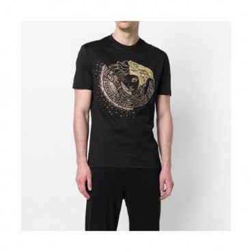 Versace  Mens Logo Short Sleeved Tshirts Black - 베르사체 2021 남성 메두사 반팔티 Ver0859x Size(s 