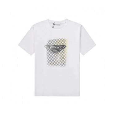 Prada   Mm/Wm Basic Logo Short Sleeved Tshirts White - 프라다 2021 남/녀 베이직 로고 반팔티 Pra02327x Size(s 