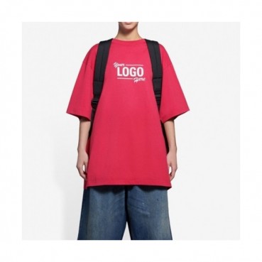 Balenciaga  Mm/Wm Logo Cotton Short Sleeved Tshirts Pink - 발렌시아가 2021 남/녀 로고 코튼 반팔티 Bal01134x Size(xs 