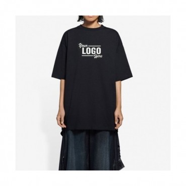 Balenciaga  Mm/Wm Logo Cotton Short Sleeved Tshirts Black - 발렌시아가 2021 남/녀 로고 코튼 반팔티 Bal01133x Size(xs 