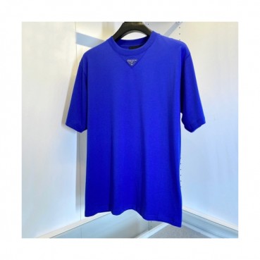 Prada  Mens Basic Logo Short Sleeved Tshirts Blue - 프라다 2021 남성 베이직 로고 폴로 반팔티 Pra02324x Size(s 