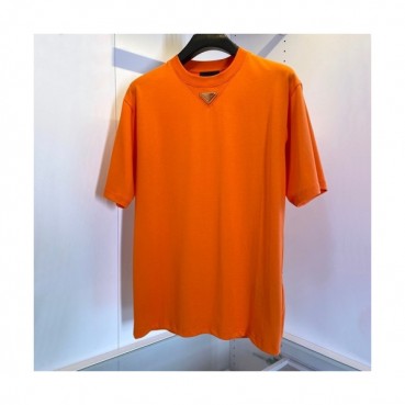Prada  Mens Basic Logo Short Sleeved Tshirts Orange - 프라다 2021 남성 베이직 로고 폴로 반팔티 Pra02323x Size(s 