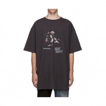 Balenciaga  Mm/Wm Logo Cotton Short Sleeved Tshirts Gray - 발렌시아가 2021 남/녀 로고 코튼 반팔티 Bal01132x Size(xs 
