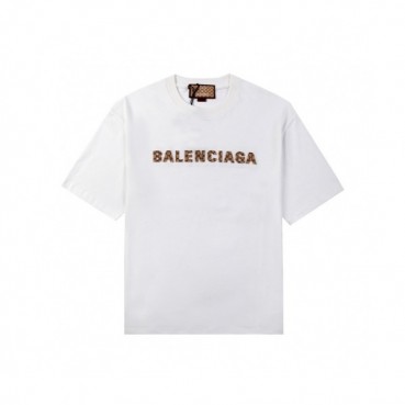 Balenciaga  Mm/Wm Logo Cotton Short Sleeved Tshirts White - 발렌시아가 2021 남/녀 로고 코튼 반팔티 Bal01120x Size(xs 