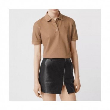 Burberry Womens Cotton Short Sleeved Tshirts Camel - 버버리 2021 여성 로고 코튼 반팔티 