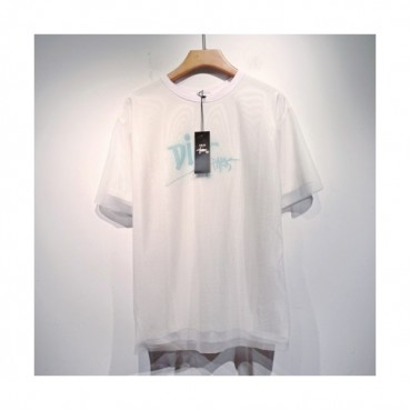 Dior  Mm/Wm Casual Crew-neck Short Sleeved Tshirts White 