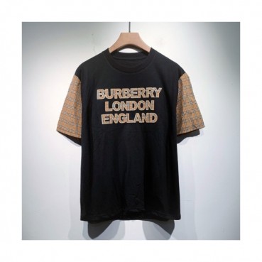 Burberry  Mm/Wm Logo Cotton Short Sleeved Tshirts Black - 버버리 2021 남/녀 로고 코튼 반팔티 Bur04004x Size(s 