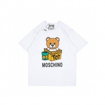 Moschino  Mm/Wm Logo Cotton Short Sleeved Tshirts White - 모스키노 2021 남/녀 로고 코튼 반팔티 Mos0173x Size(xs 
