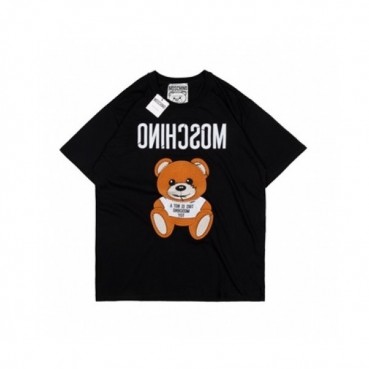 Moschino   Mm/Wm Logo Cotton Short Sleeved Tshirts Black - 모스키노 2021 남/녀 로고 코튼 반팔티 Mos0172x Size(xs 