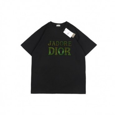 Dior  Mm/Wm Casual Crew-neck Short Sleeved Tshirts Black 