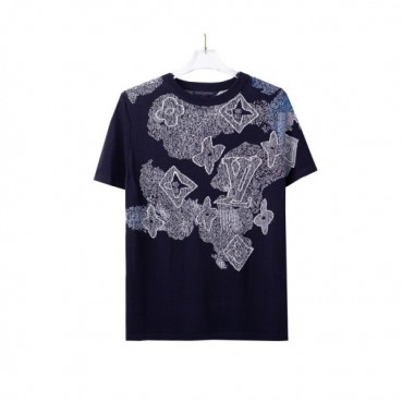 Louis vuitton  Mm/Wm Logo Short Sleeved Tshirts Blue - 루이비통 2021 남/녀 로고 반팔티 Lou03360x Size(s 