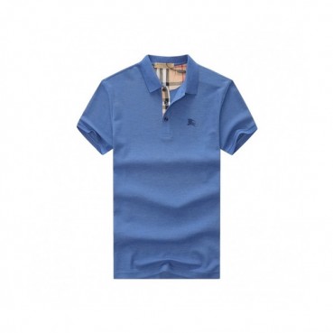 Burberry 2021 Mens Logo Cotton Short Sleeved Tshirts Blue - 버버리 2021 남성 로고 코튼 반팔티 Bur04015x Size(m 