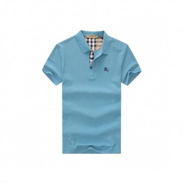 Burberry 2021 Mens Logo Cotton Short Sleeved Tshirts Blue - 버버리 2021 남성 로고 코튼 반팔티 Bur04013x Size(m 