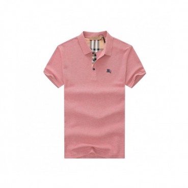 Burberry  Mens Logo Cotton Short Sleeved Tshirts Pink - 버버리 2021 남성 로고 코튼 반팔티 Bur04010x Size(m 