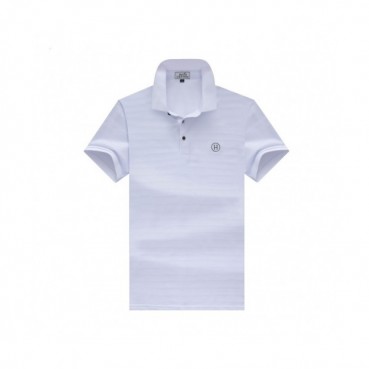 Hermes  Mens Crew-neck Short Sleeved Tshirts White 