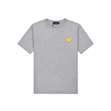 Prada   Mm/Wm Basic Logo Short Sleeved Tshirts Gray - 프라다 2021 남/녀 베이직 로고 반팔티 Pra02317x Size(s 
