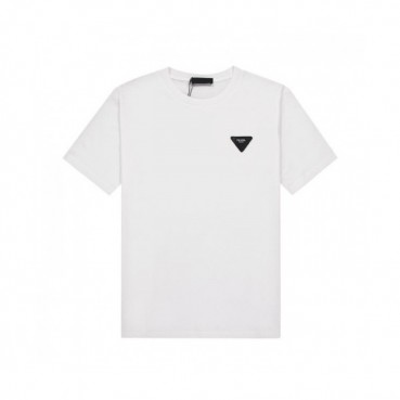 Prada   Mm/Wm Basic Logo Short Sleeved Tshirts White - 프라다 2021 남/녀 베이직 로고 반팔티 Pra02312x Size(s 