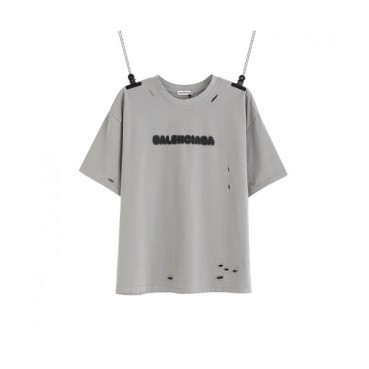 Balenciaga  Mm/Wm Logo Cotton Short Sleeved Tshirts Gray - 발렌시아가 2021 남/녀 로고 코튼 반팔티 Bal01116x Size(s 