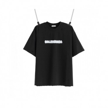 Balenciaga  Mm/Wm Logo Cotton Short Sleeved Tshirts Black - 발렌시아가 2021 남/녀 로고 코튼 반팔티 Bal01115x Size(s 
