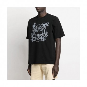 Kenzo  Mm/Wm Tiger Cotton Short Sleeved Tshirts Black - 겐조 2021 남/녀 타이거 캐쥬얼 코튼  반팔티 Ken0151x Size(m 