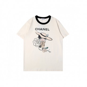 Chanel  Womens 'CC' Logo Cotton Short Sleeved Tshirts - 샤넬 2021  여성 'CC'로고 코튼 반팔티 Cnl0722x Size(s 