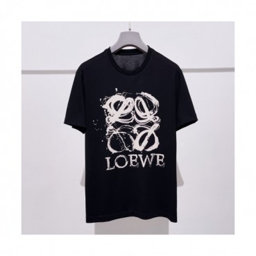 Loewe  Mens Smile Short Sleeved Tshirts Black - 로에베 2021 남성 폴로 반팔티 Loe0453x Size(m 