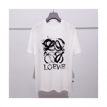 Loewe  Mm/Wm Smile Short Sleeved Tshirts White - 로에베 2021 남/녀 스마일 반팔티 Loe0452x Size(m 