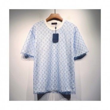 Louis vuitton  Mm/Wm Logo Short Sleeved Tshirts Blue - 루이비통 2021 남/녀 로고 반팔티 Lou03346x Size(s 
