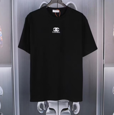 Chanel  Mm/Wm Logo Cotton Short Sleeved Tshirts Black - 샤넬 2024 남/녀 로고 코튼 반팔티 Cnl0721x Size(s 