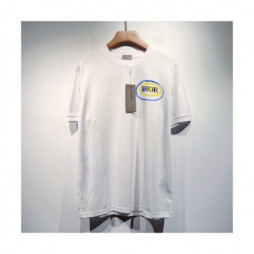Dior  Mm/Wm Casual Crew-neck Short Sleeved Tshirts White 