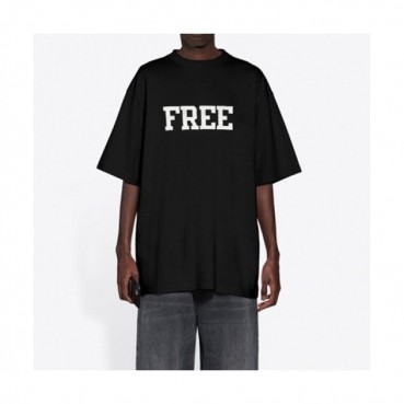 Balenciaga  Mm/Wm Logo Cotton Short Sleeved Tshirts Black - 발렌시아가 2021 남/녀 로고 코튼 반팔티 Bal01105x Size(xs 