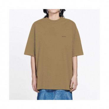 Balenciaga  Mm/Wm Logo Cotton Short Sleeved Tshirts Camel - 발렌시아가 2021 남/녀 로고 코튼 반팔티 Bal01100x Size(xs 