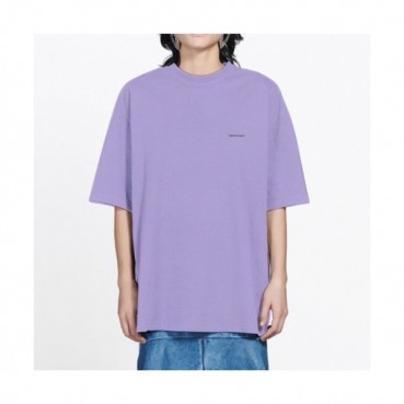 Balenciaga  Mm/Wm Logo Cotton Short Sleeved Tshirts Purple - 발렌시아가 2021 남/녀 로고 코튼 반팔티 Bal01099x Size(xs 